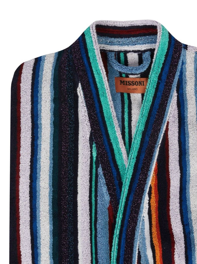 Blue Chandler Striped Cotton Robe