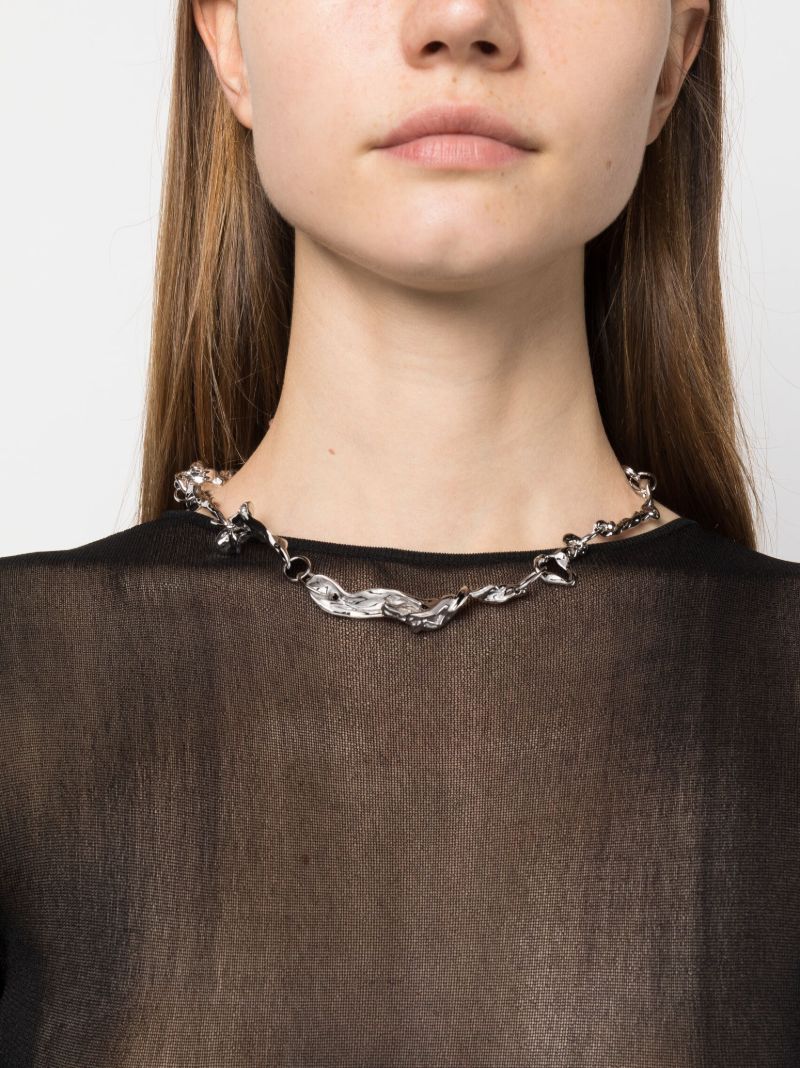Rhodium-plated Treacle Necklace
