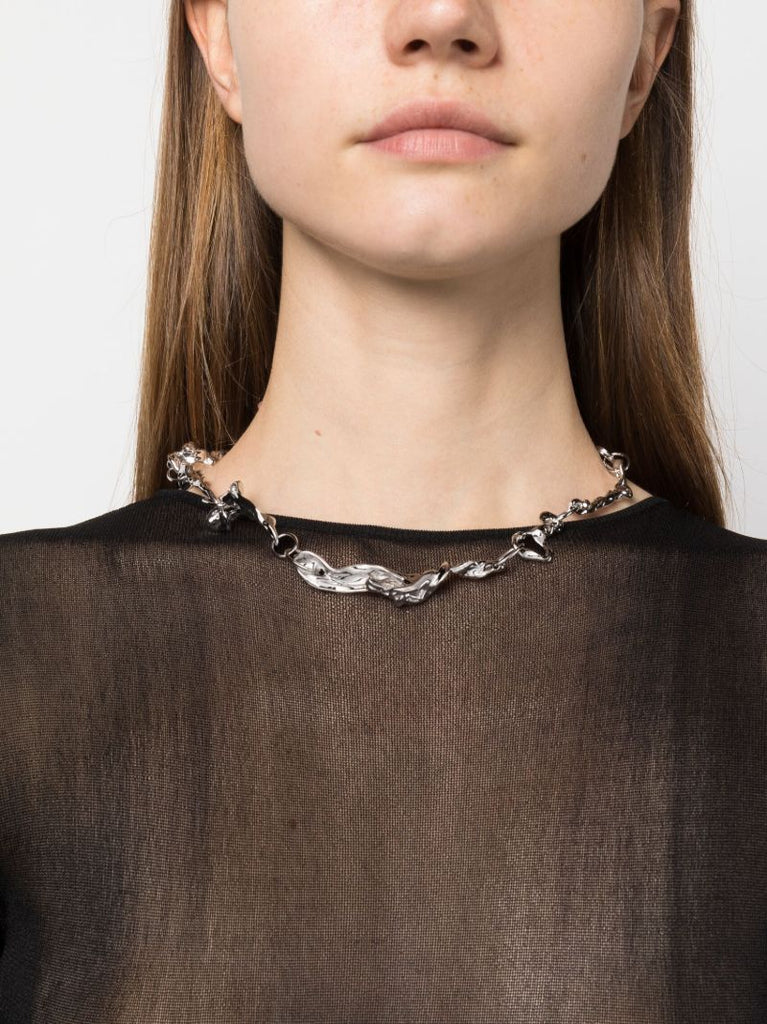 Rhodium-plated Treacle Necklace