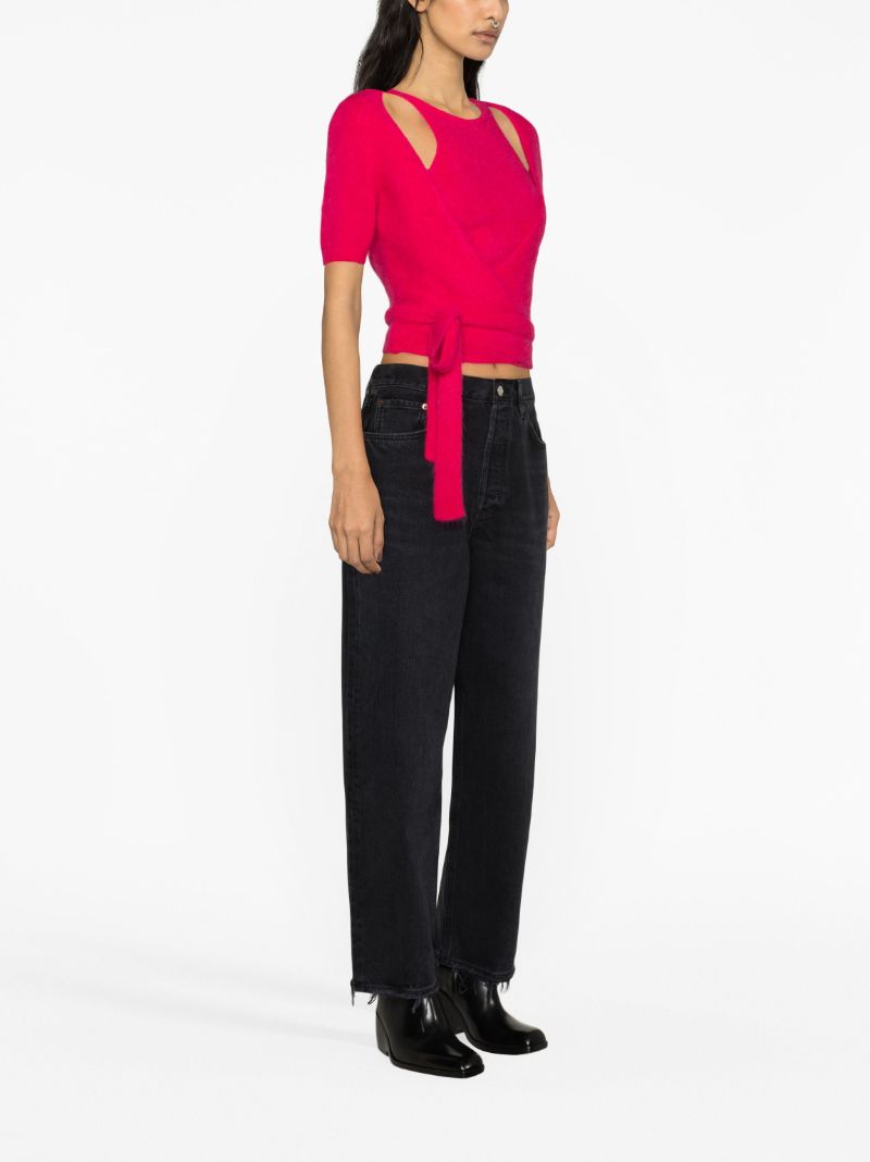 Black Dara Wide-leg Jeans