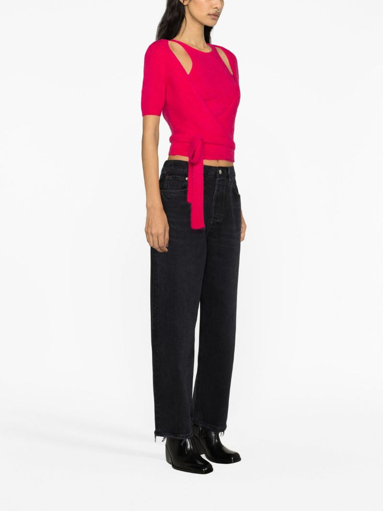 Black Dara Wide-leg Jeans