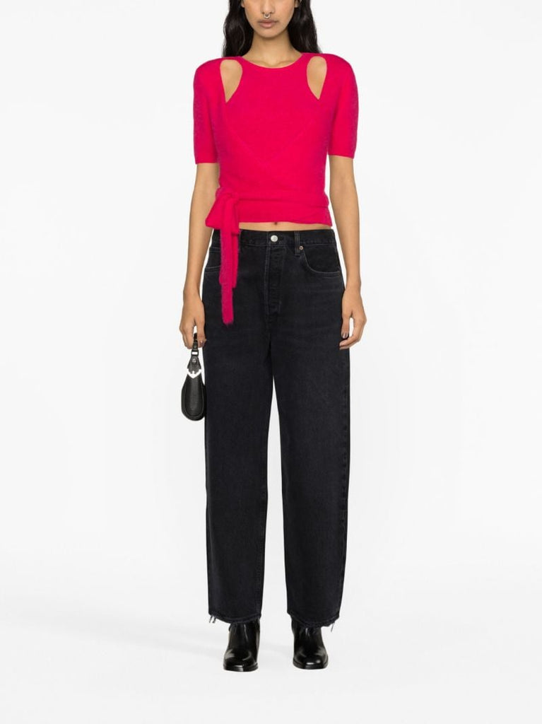Black Dara Wide-leg Jeans