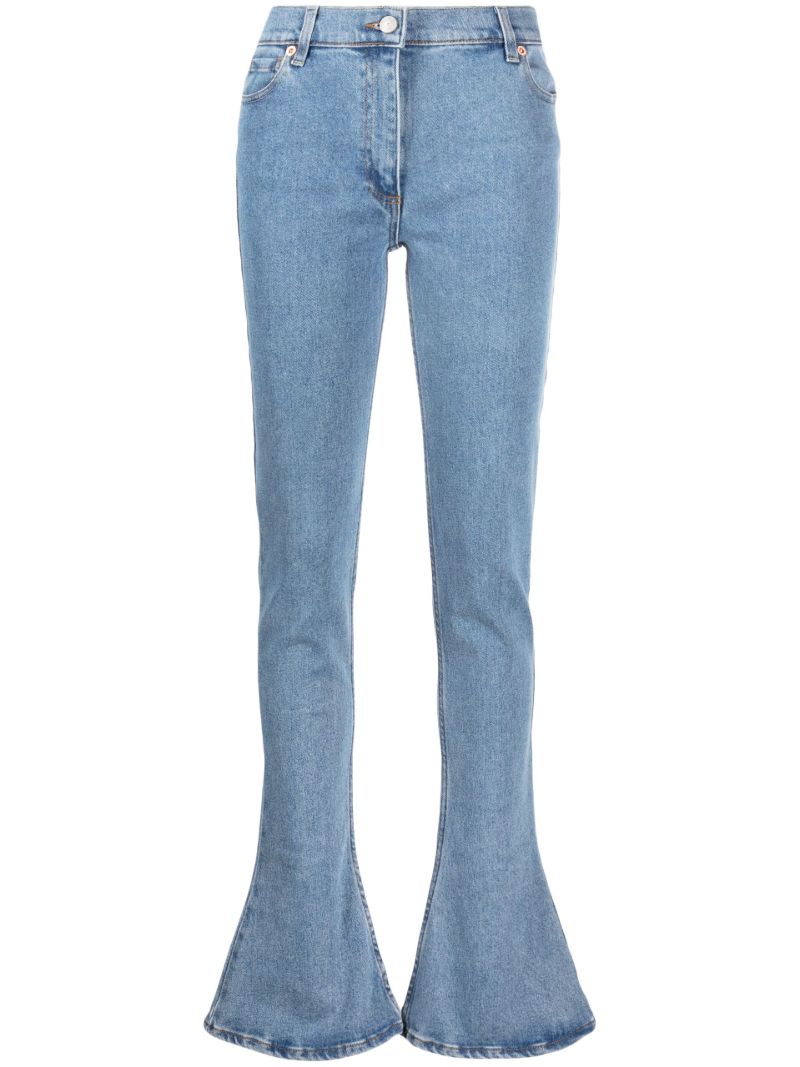 Blue Skinny Flared Jeans