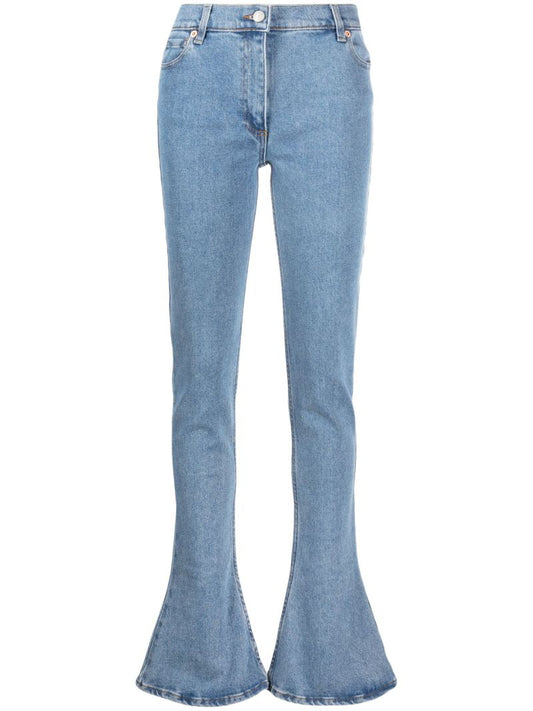 Blue Skinny Flared Jeans