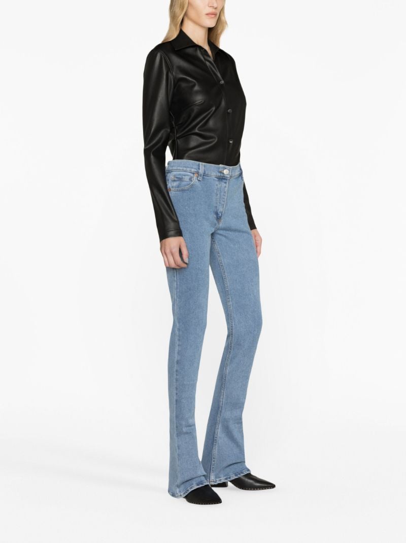 Blue Skinny Flared Jeans