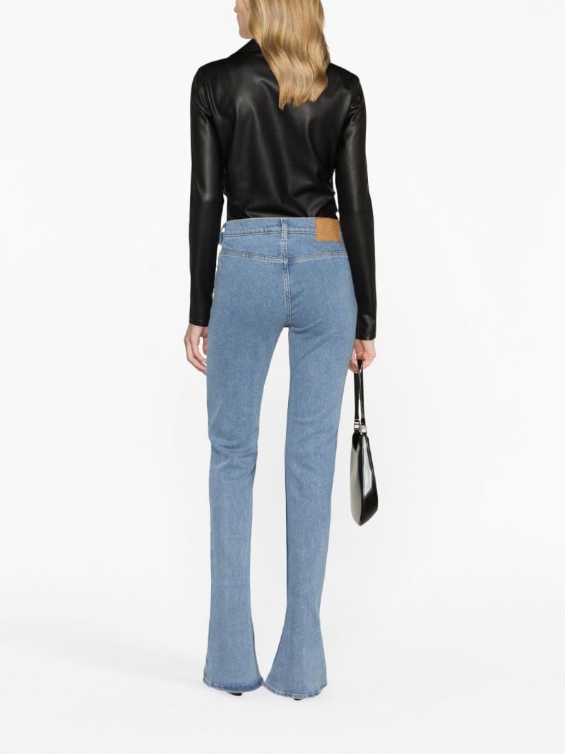 Blue Skinny Flared Jeans