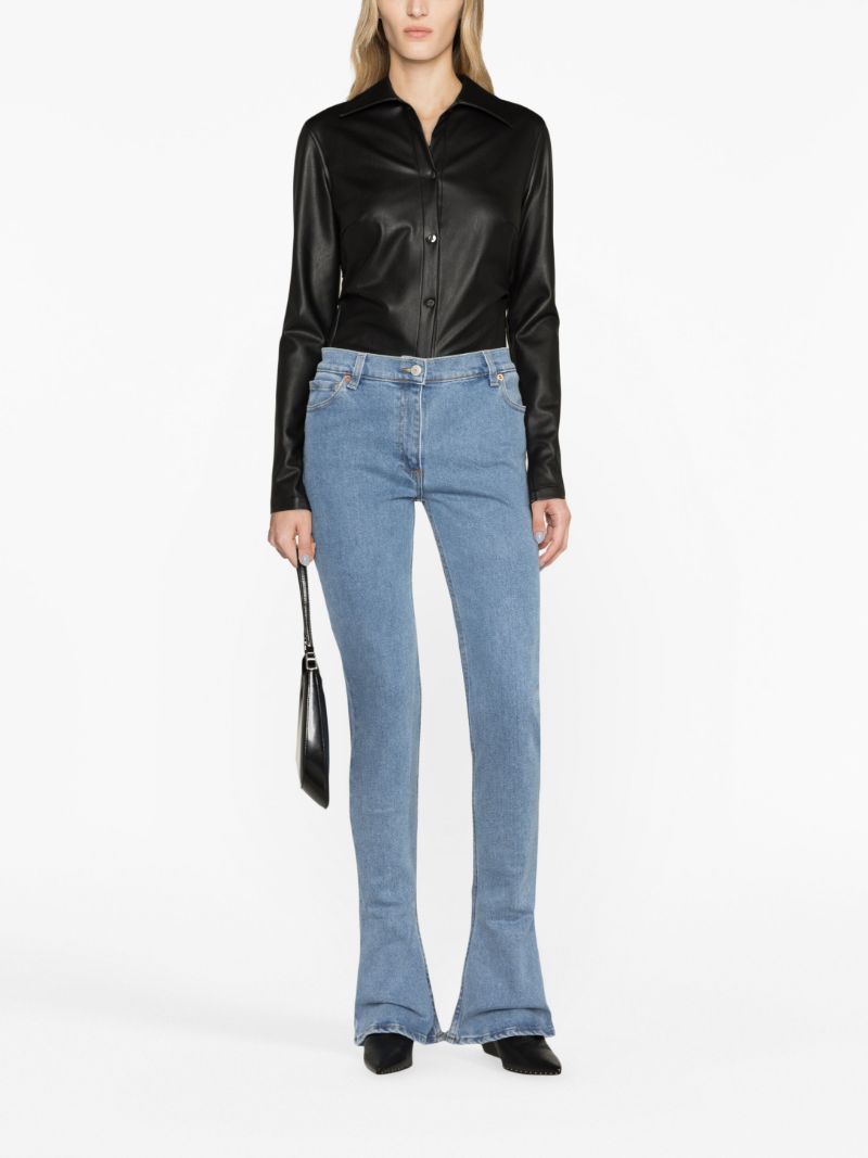 Blue Skinny Flared Jeans