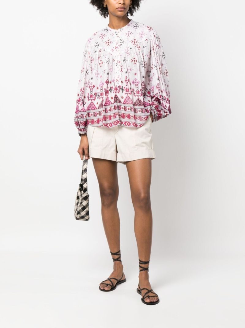 White Salika Empire Line Blouse