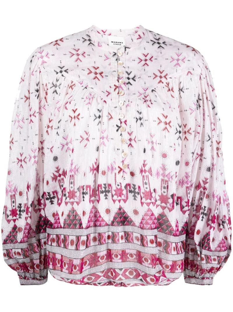 White Salika Empire Line Blouse