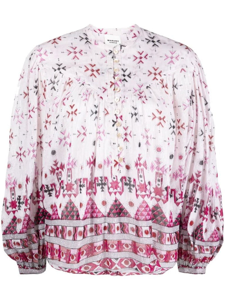 White Salika Empire Line Blouse