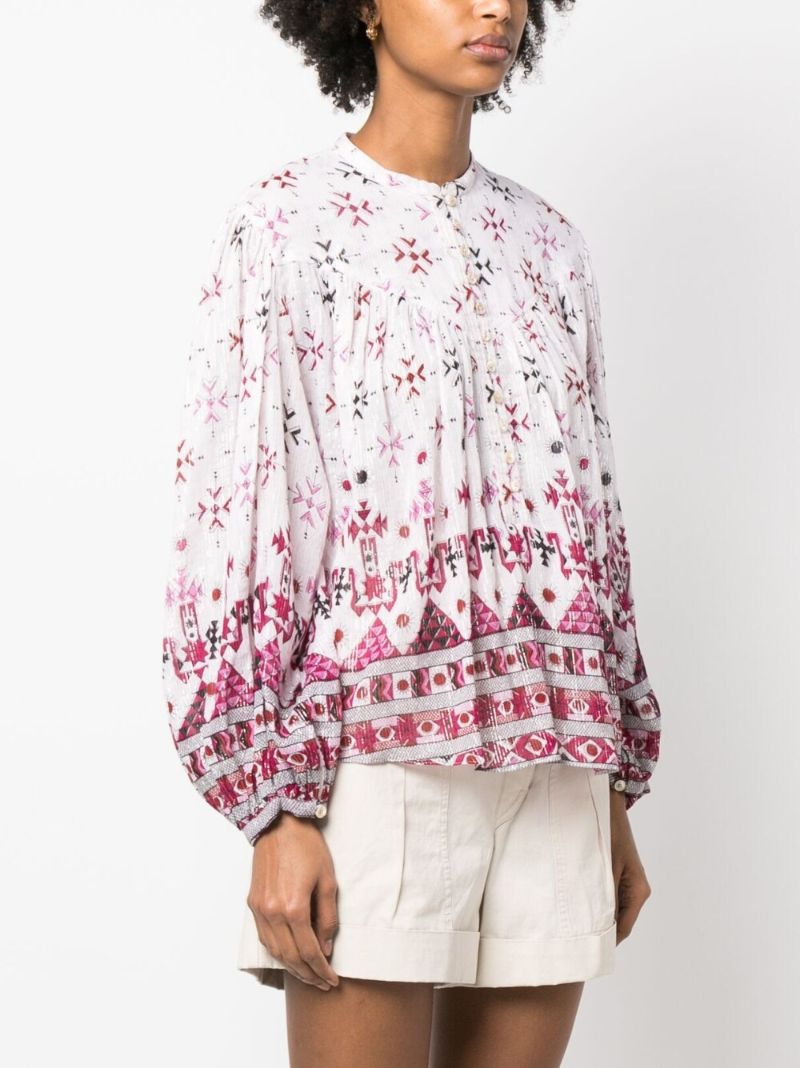 White Salika Empire Line Blouse