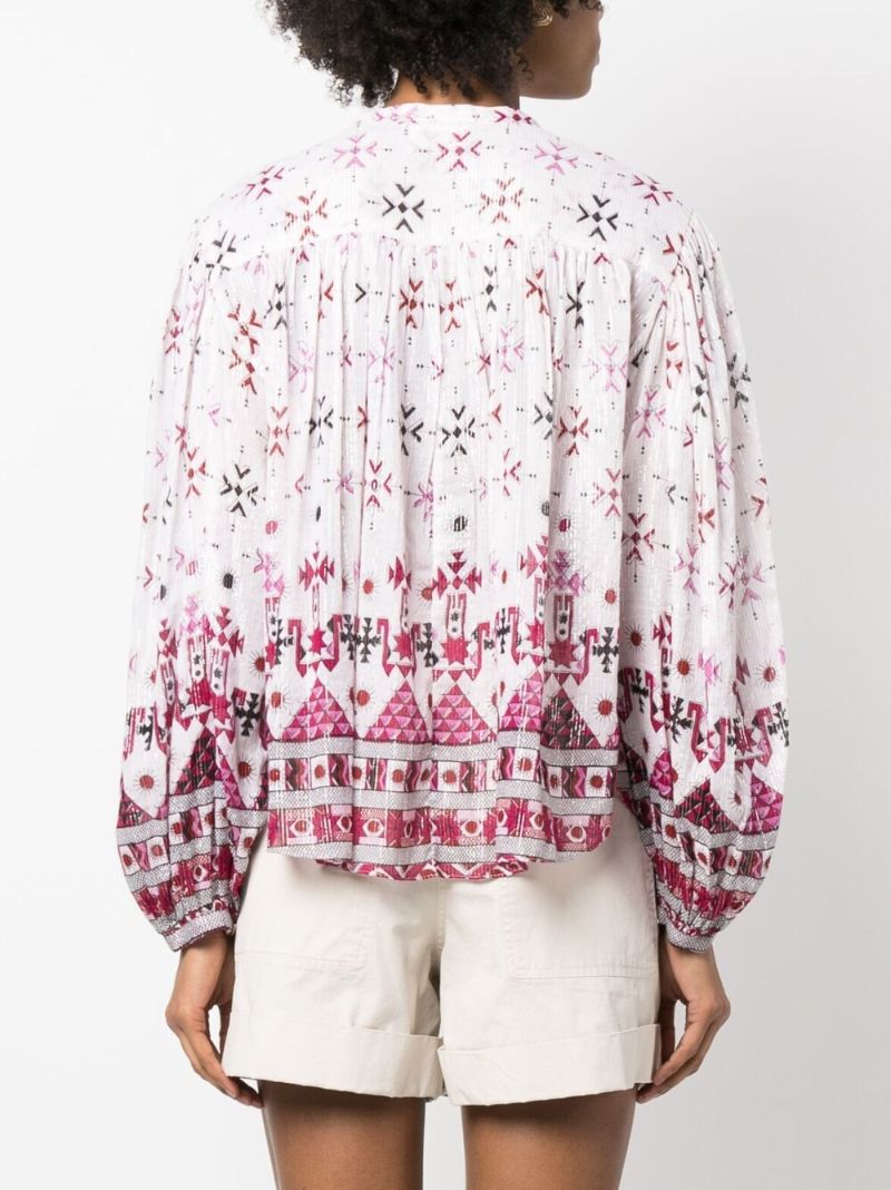 White Salika Empire Line Blouse