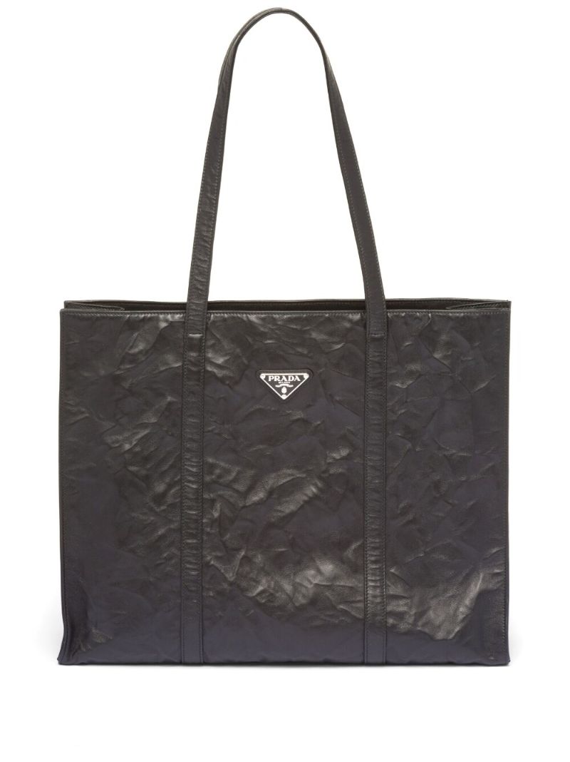 Black Leather Tote Bag