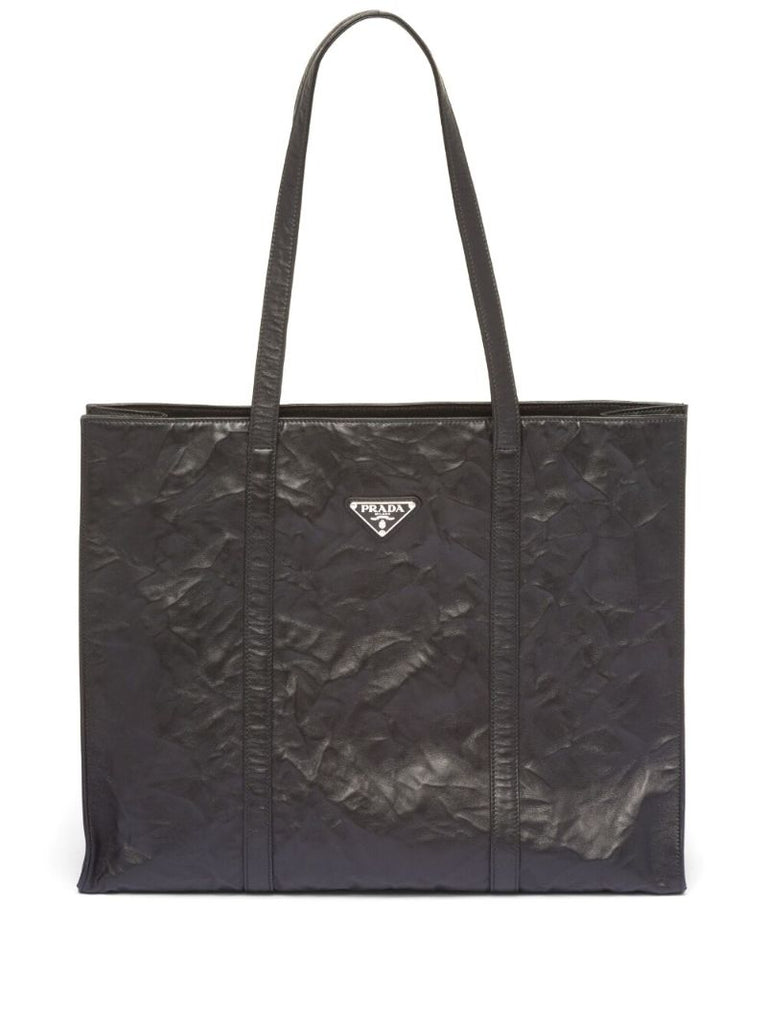 Black Leather Tote Bag