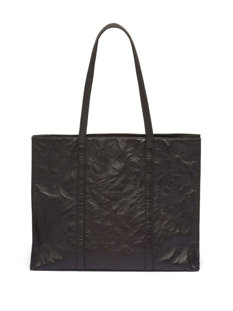 Black Leather Tote Bag