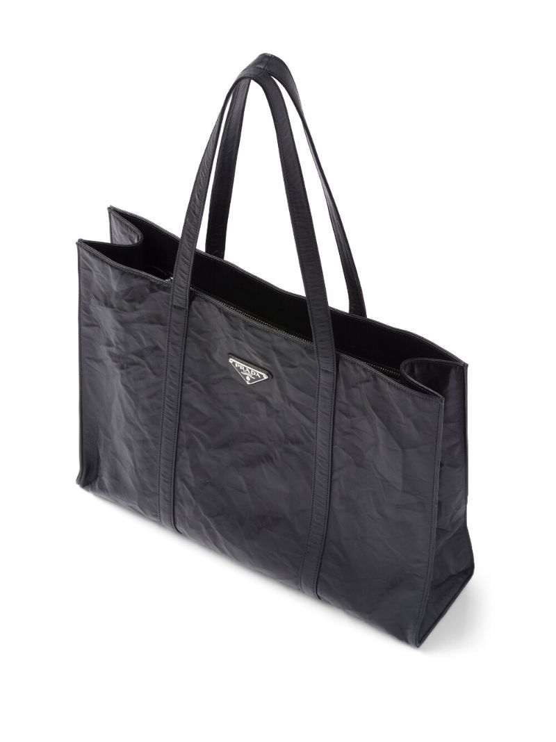 Black Leather Tote Bag