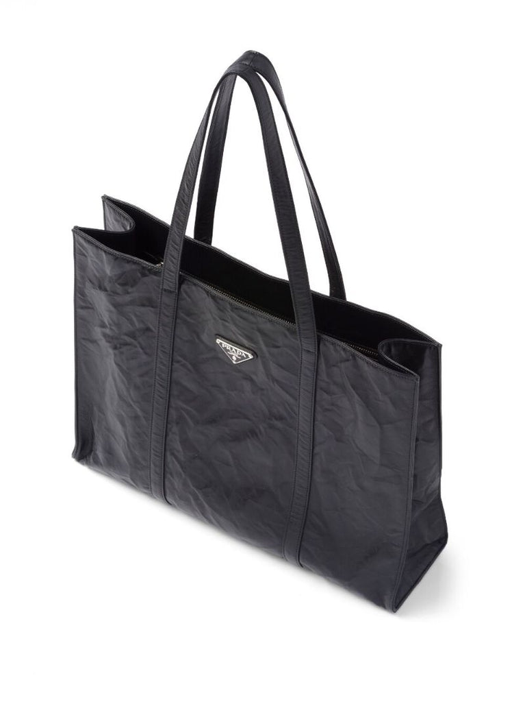 Black Leather Tote Bag