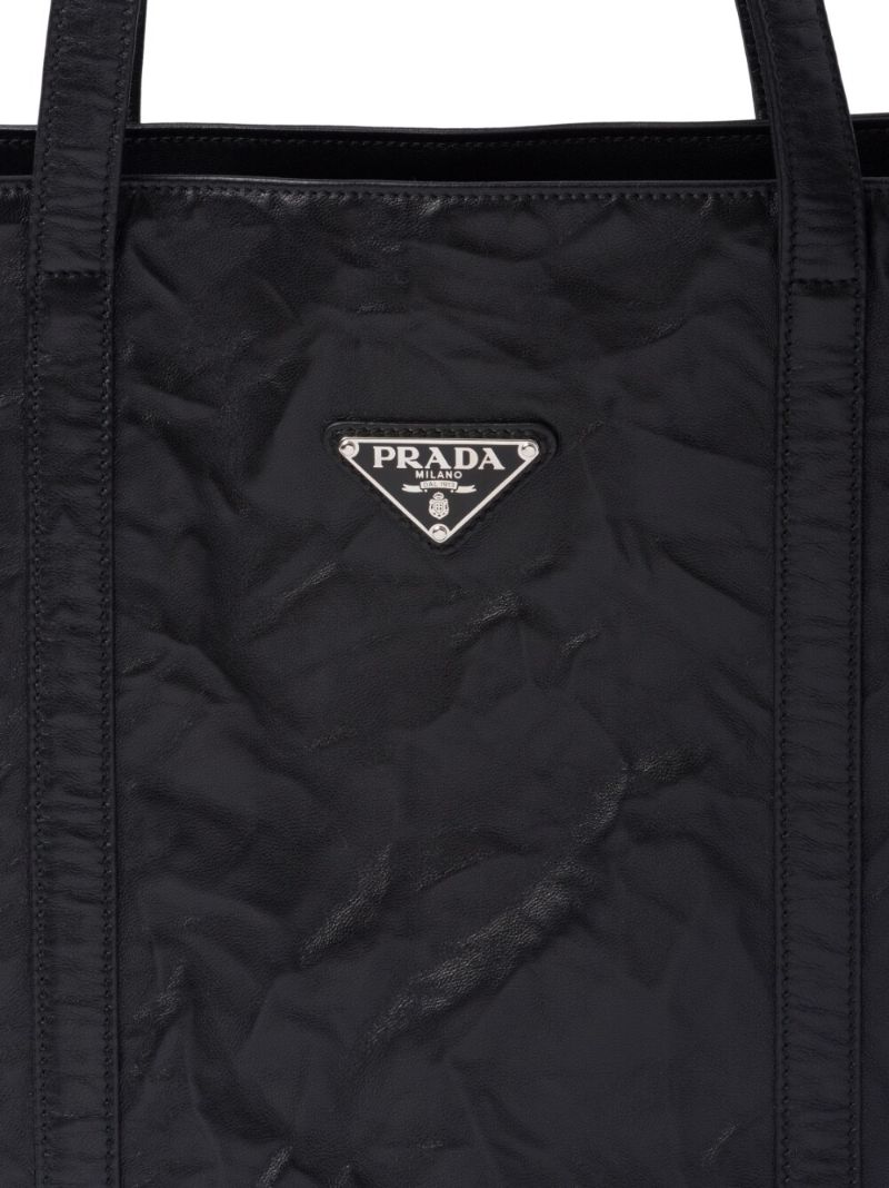 Black Leather Tote Bag