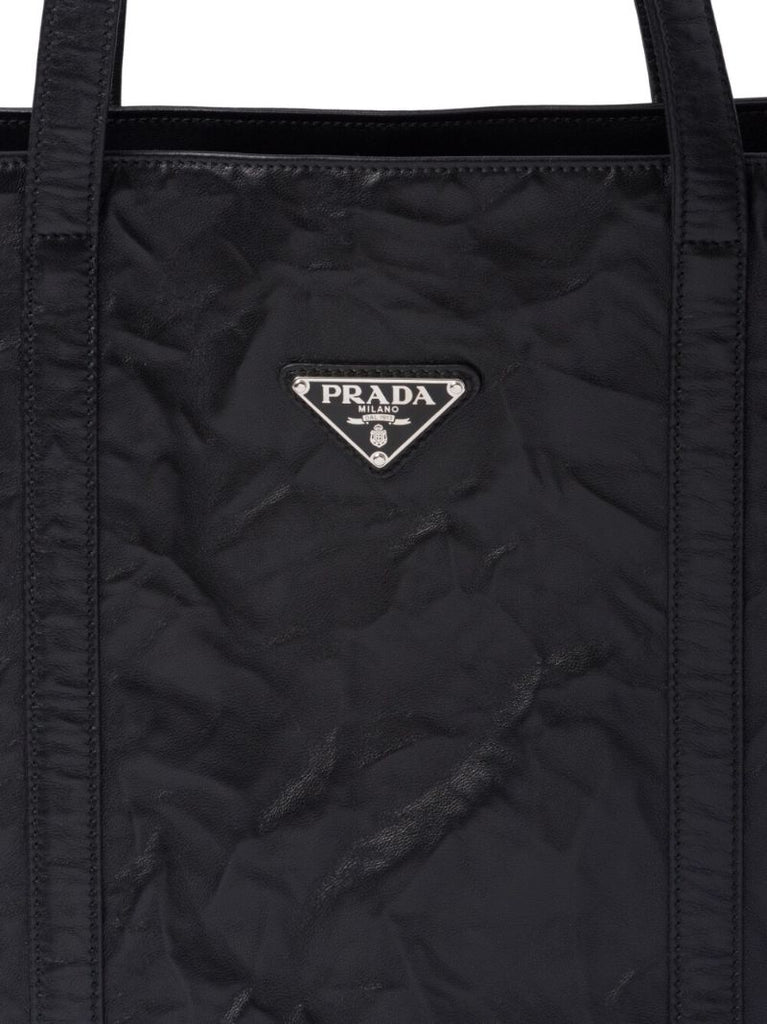 Black Leather Tote Bag