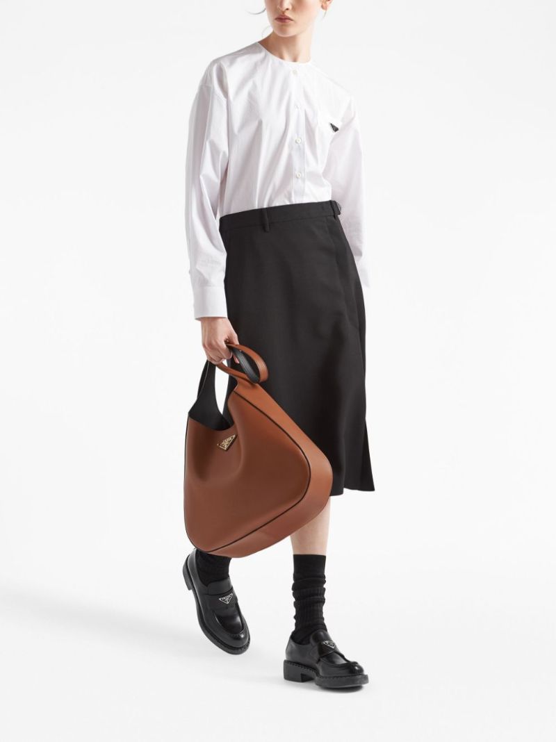 Brown Large Leather Shoulder Bag