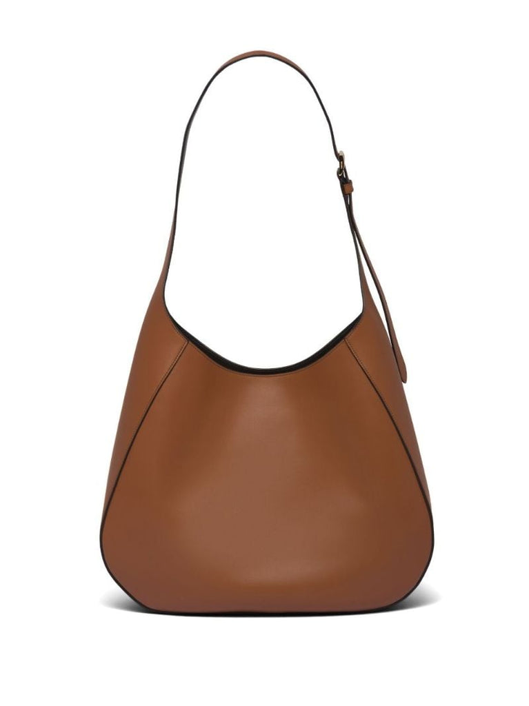 Brown Large Leather Shoulder Bag