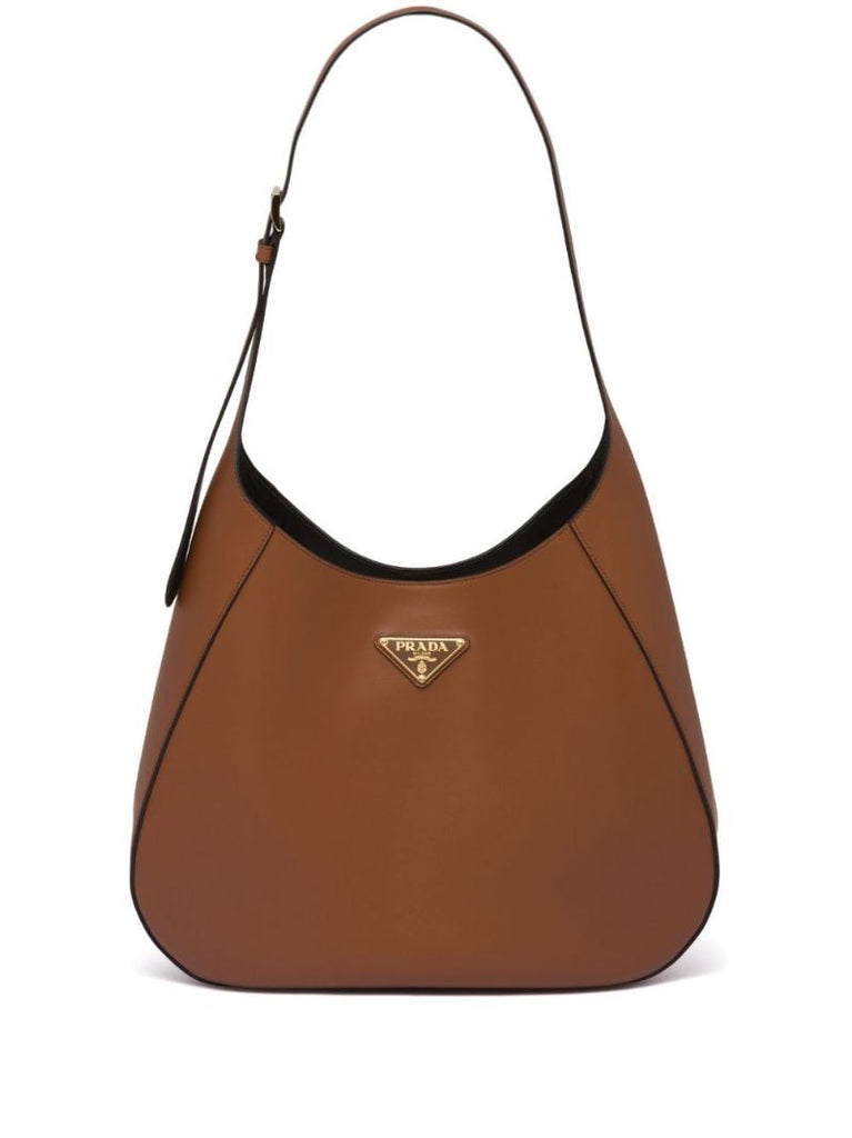 Brown Large Leather Shoulder Bag