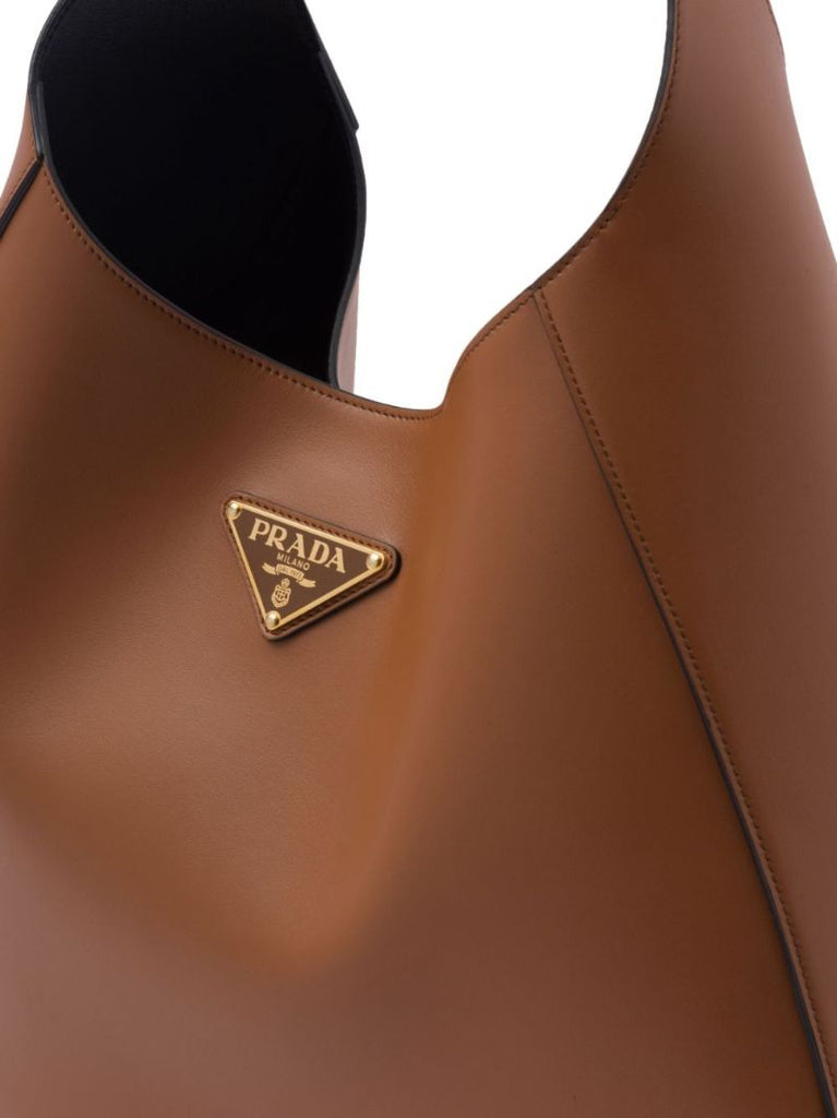 Brown Large Leather Shoulder Bag