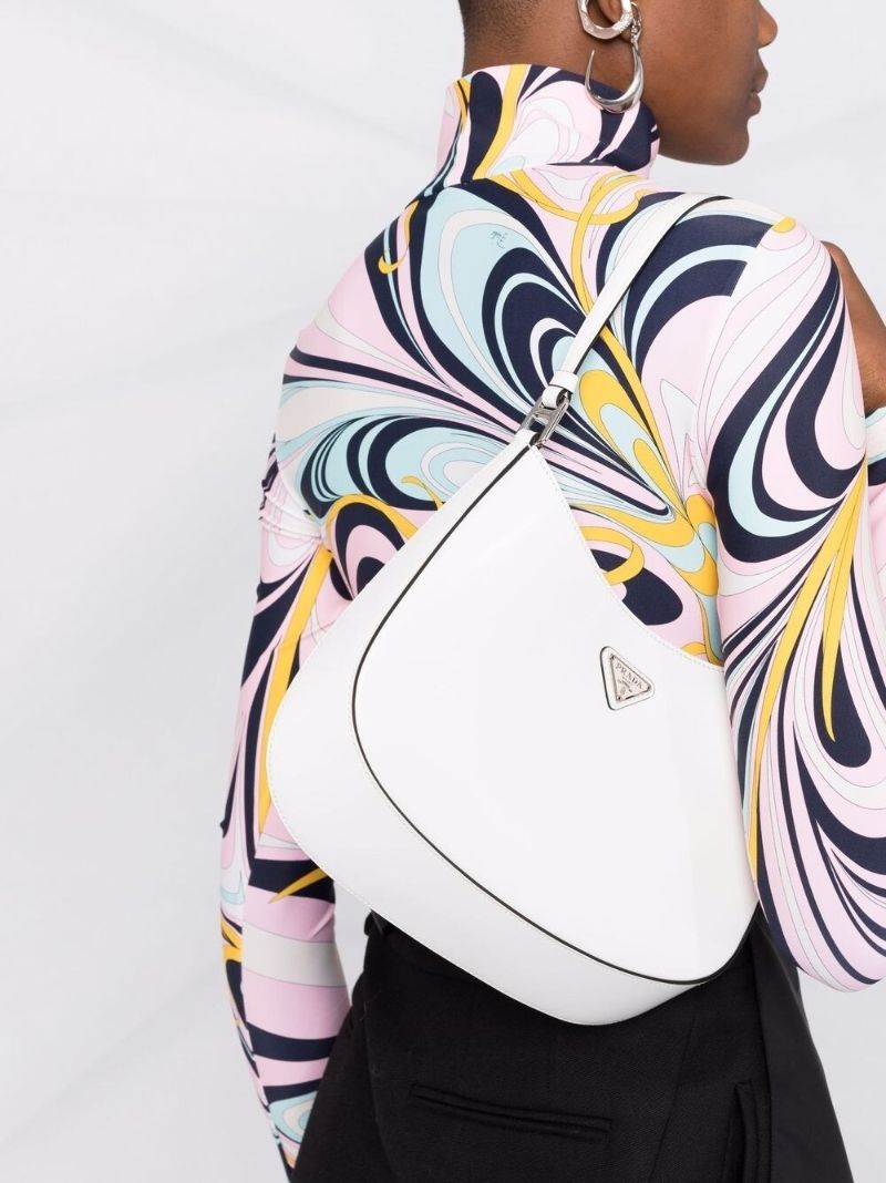 White Leather Shoulder Bag