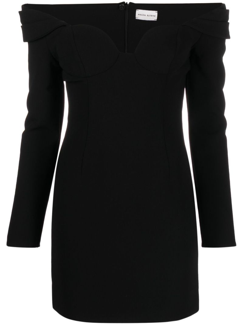 Black Off-shoulder Short Dress