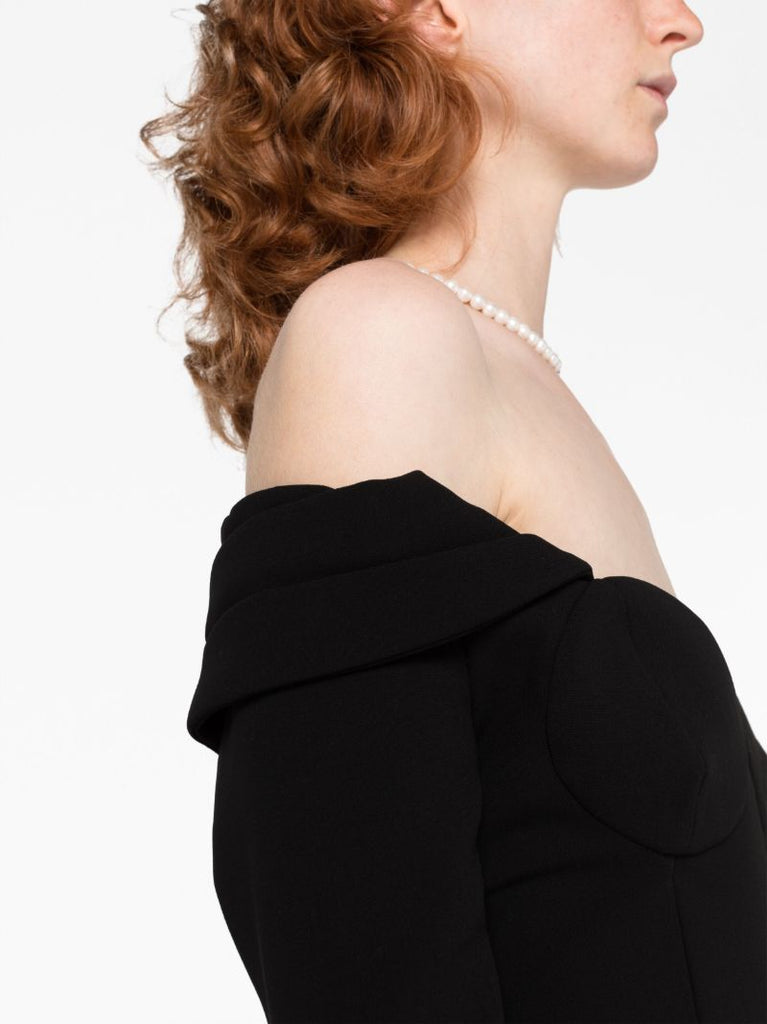 Black Off-shoulder Short Dress