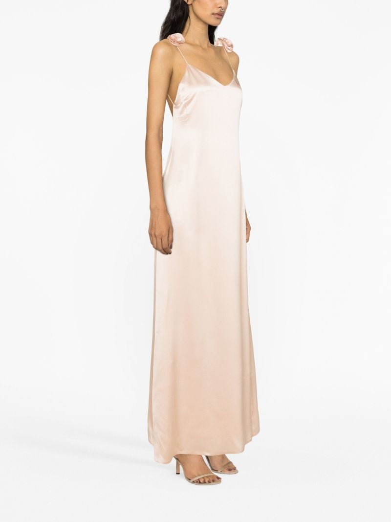 Orange Rose AppliquÃ_x0083_Â© Silk Slip Dress