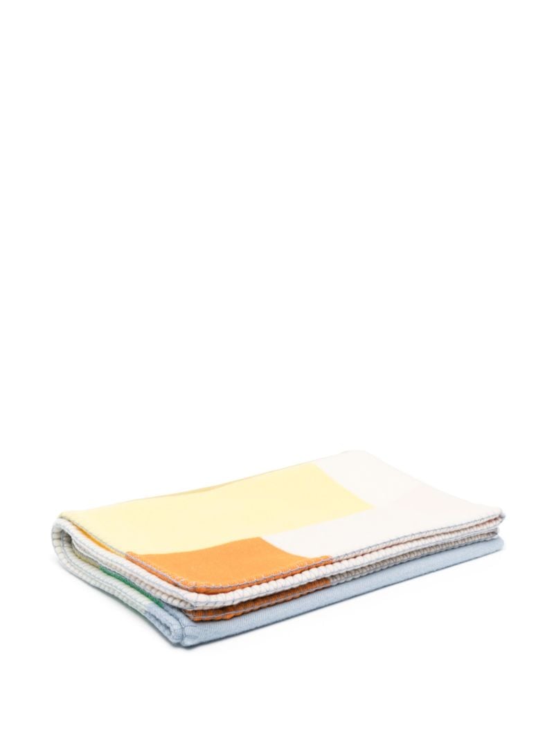 Yellow Pyramid Colourblock Blanket