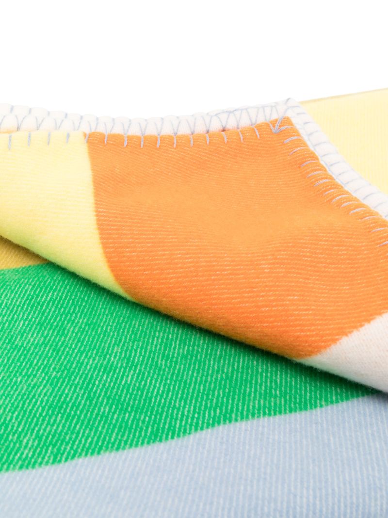 Yellow Pyramid Colourblock Blanket