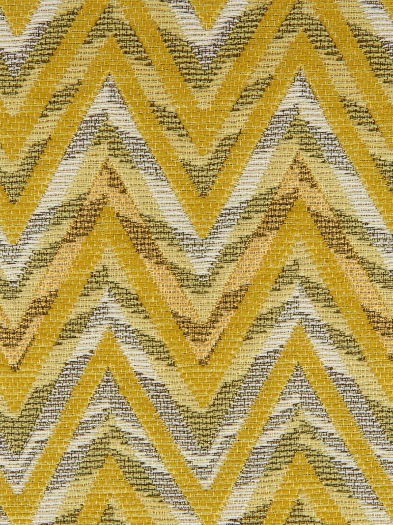 Yellow Bleached Zigzag Cushion