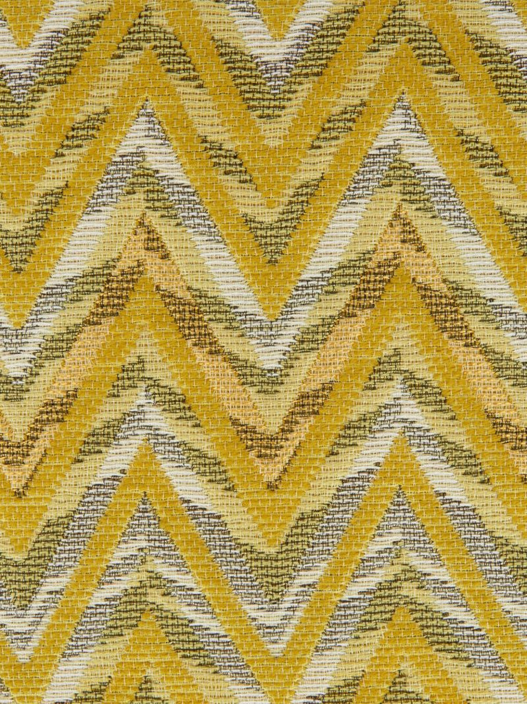 Yellow Bleached Zigzag Cushion