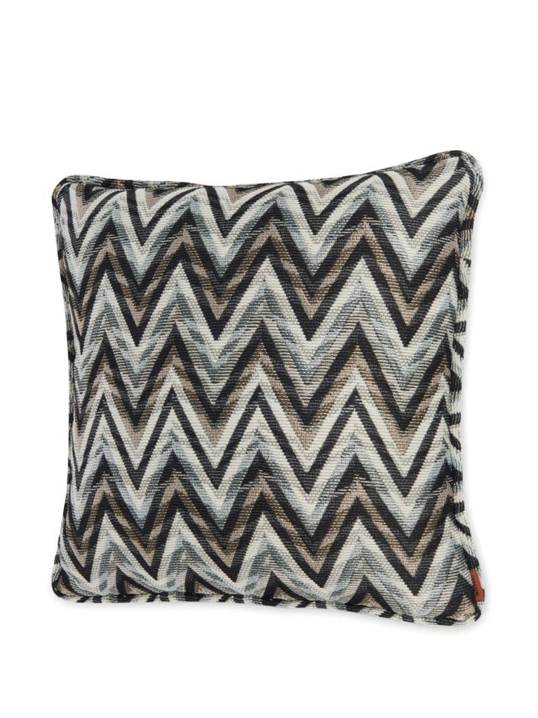 Black Bleached Zigzag Cushion