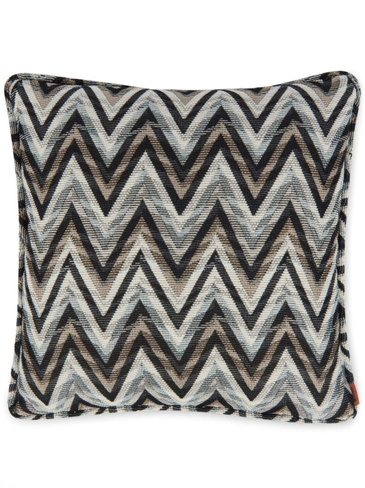 Black Bleached Zigzag Cushion