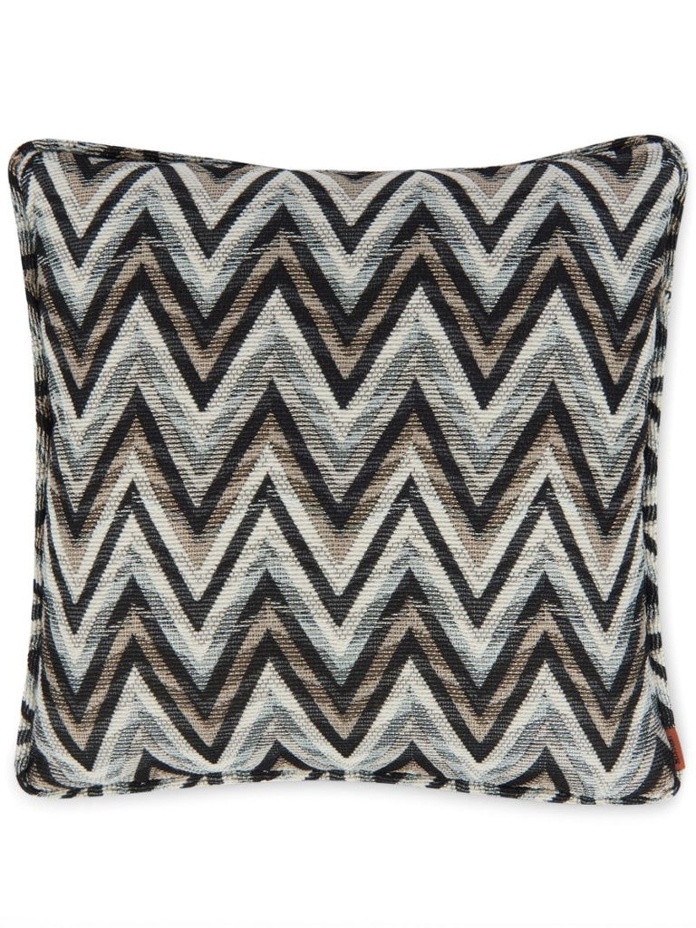 Black Bleached Zigzag Cushion