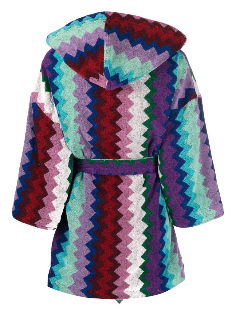 Multicoloured Chantal Hooded Dressing Gown