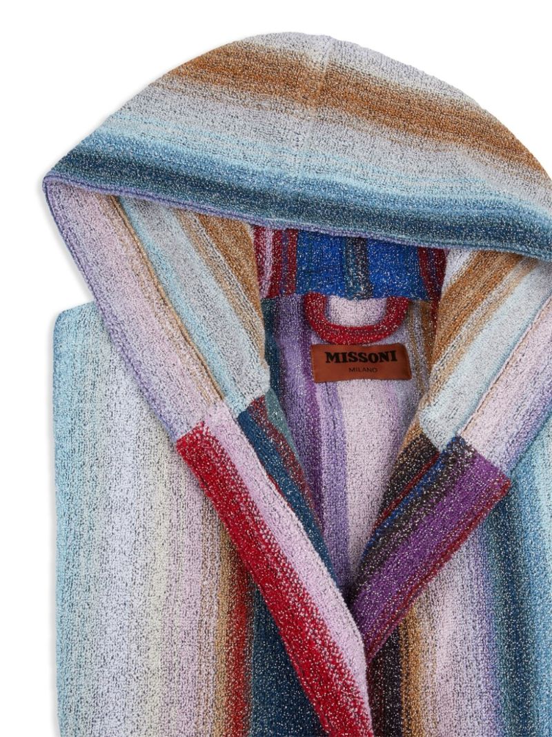 Multicolour Clancy Striped Bath Robe