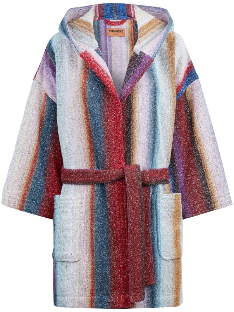 Multicolour Clancy Striped Bath Robe