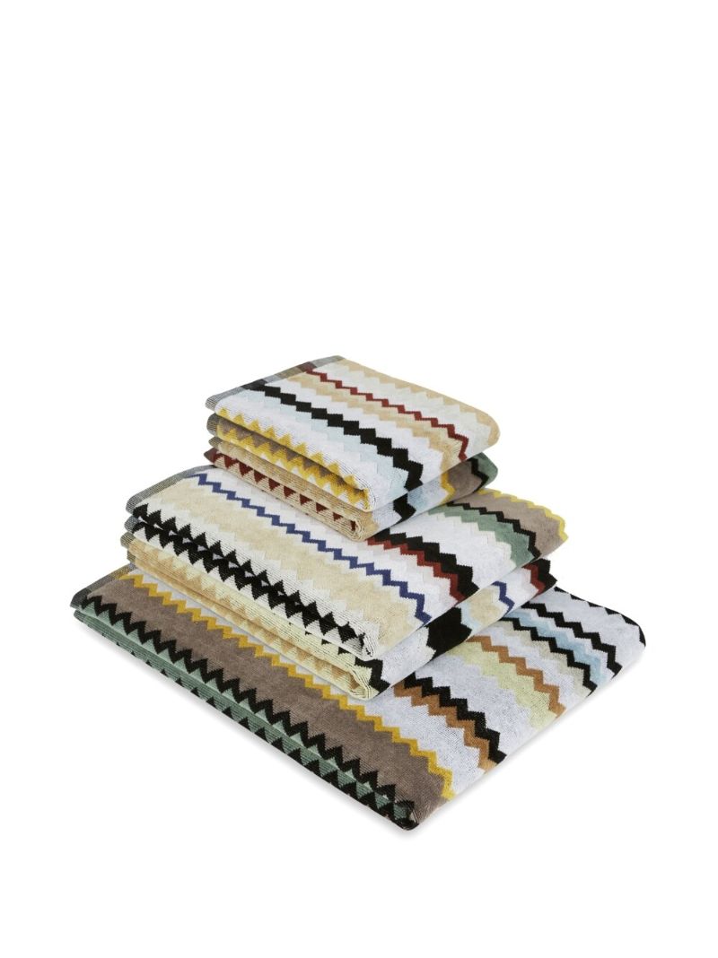 Multicolour Curt Zigzag Five-piece Towel Set