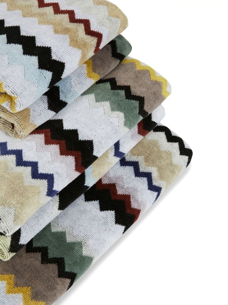 Multicolour Curt Zigzag Five-piece Towel Set