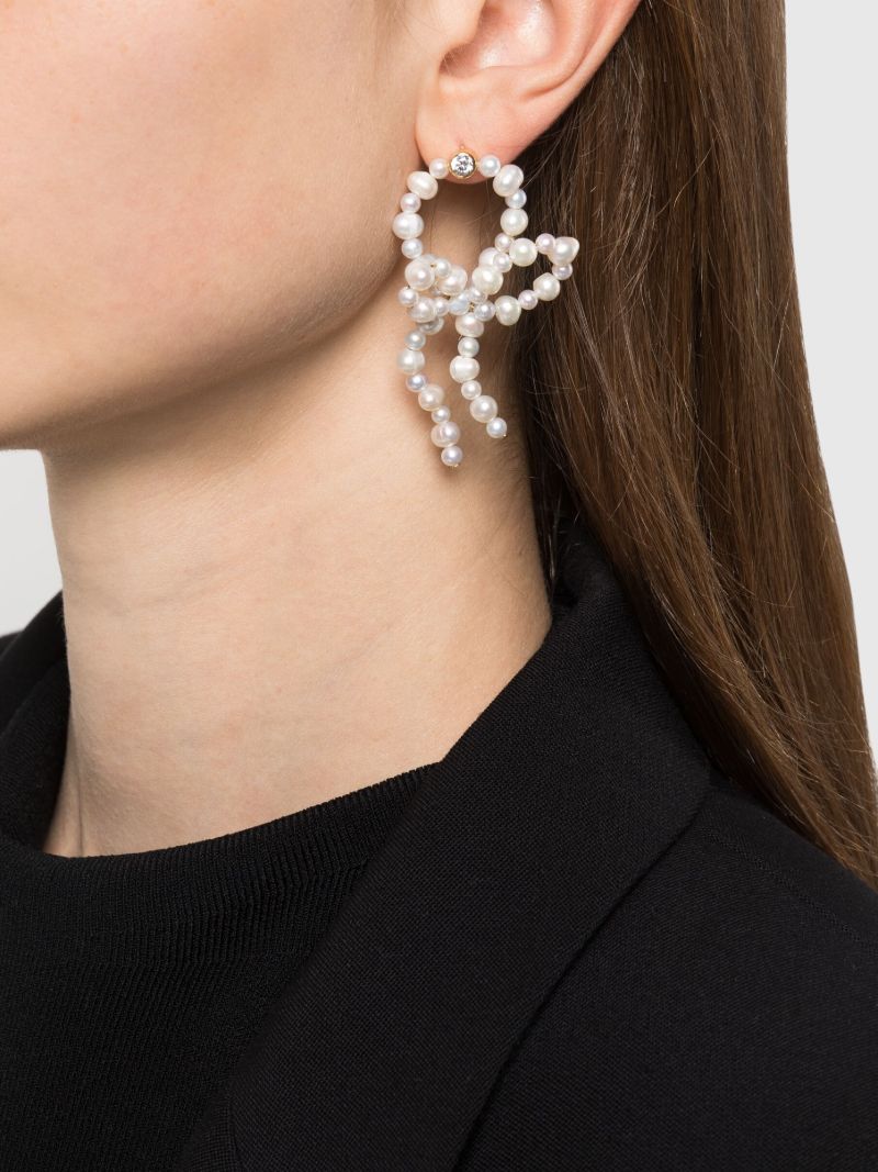 Gold Vermeil LoopÃ¢â_x0082_¬Â_x0090_theÃ¢â_x0082_¬Â_x0090_loop Pearl and Crystal Drop Earrings