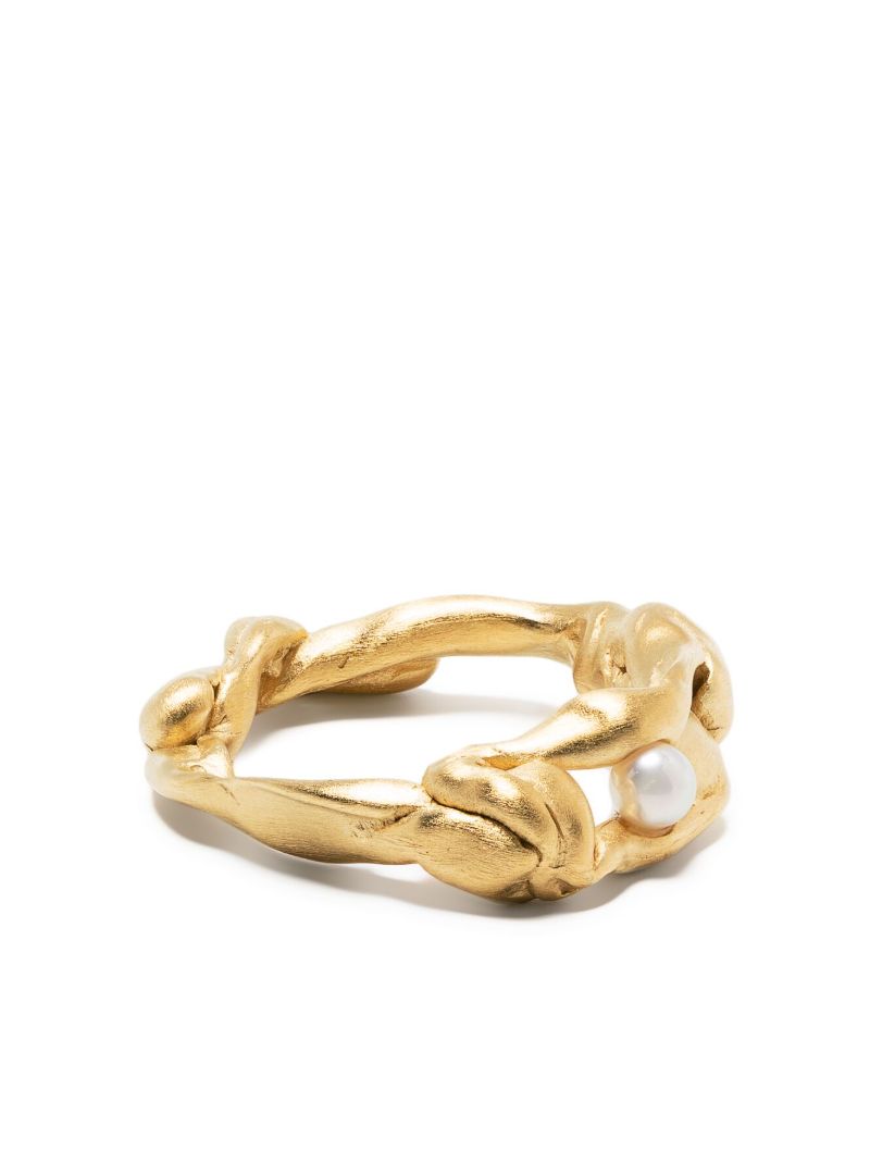 Gold Vermeil Treacle Pearl Ring