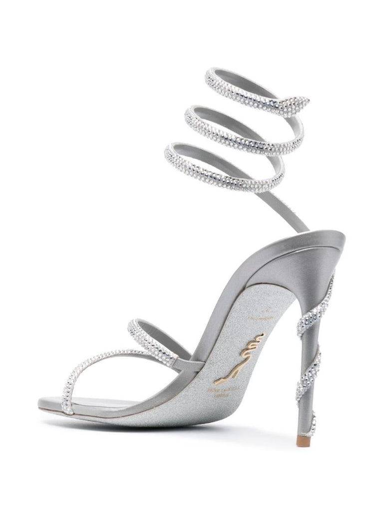 Silver-tone Margot 100 Sandals