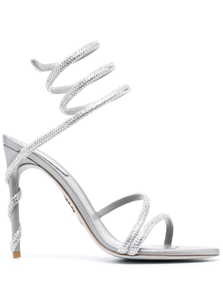 Silver-tone Margot 100 Sandals