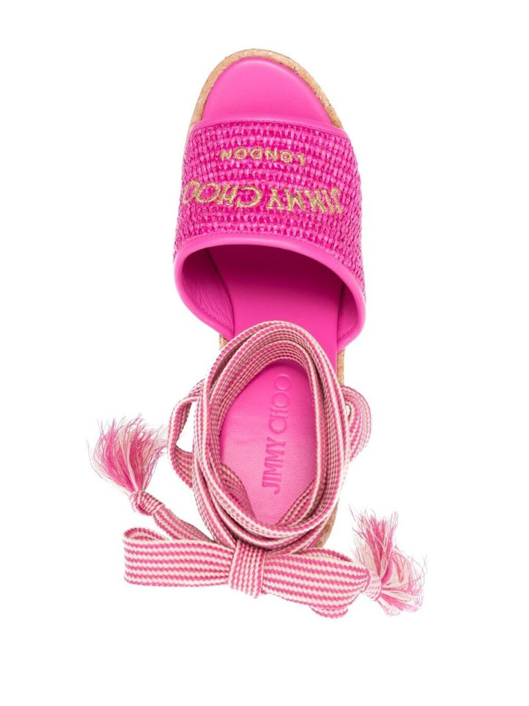 Pink Gal 130 Raffia Platform Sandals