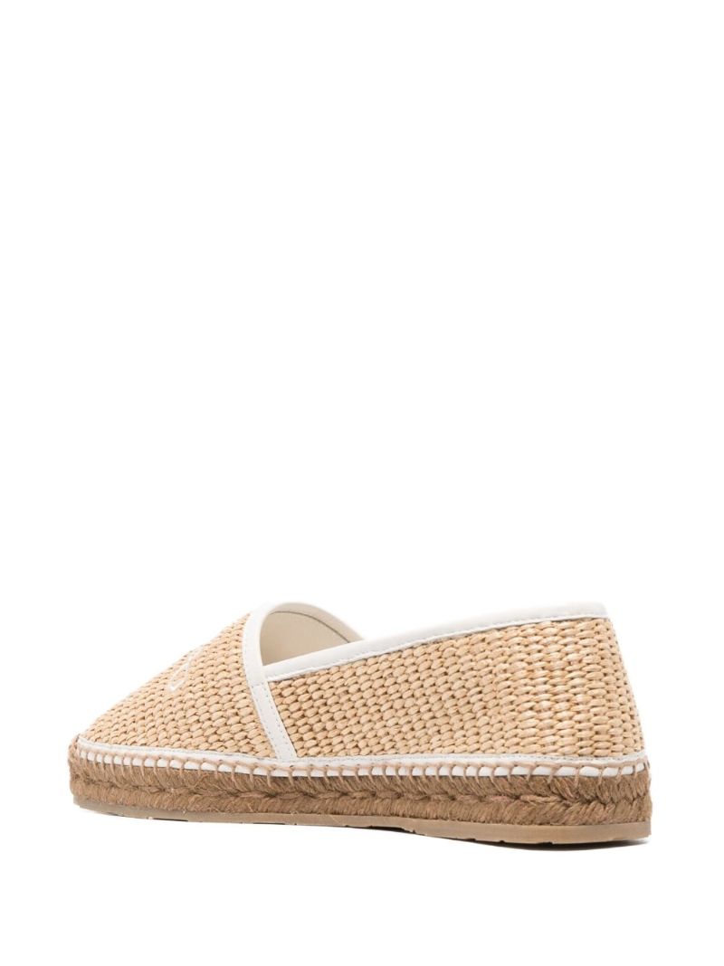 Neutral Brie Raffia Flat Espadrilles