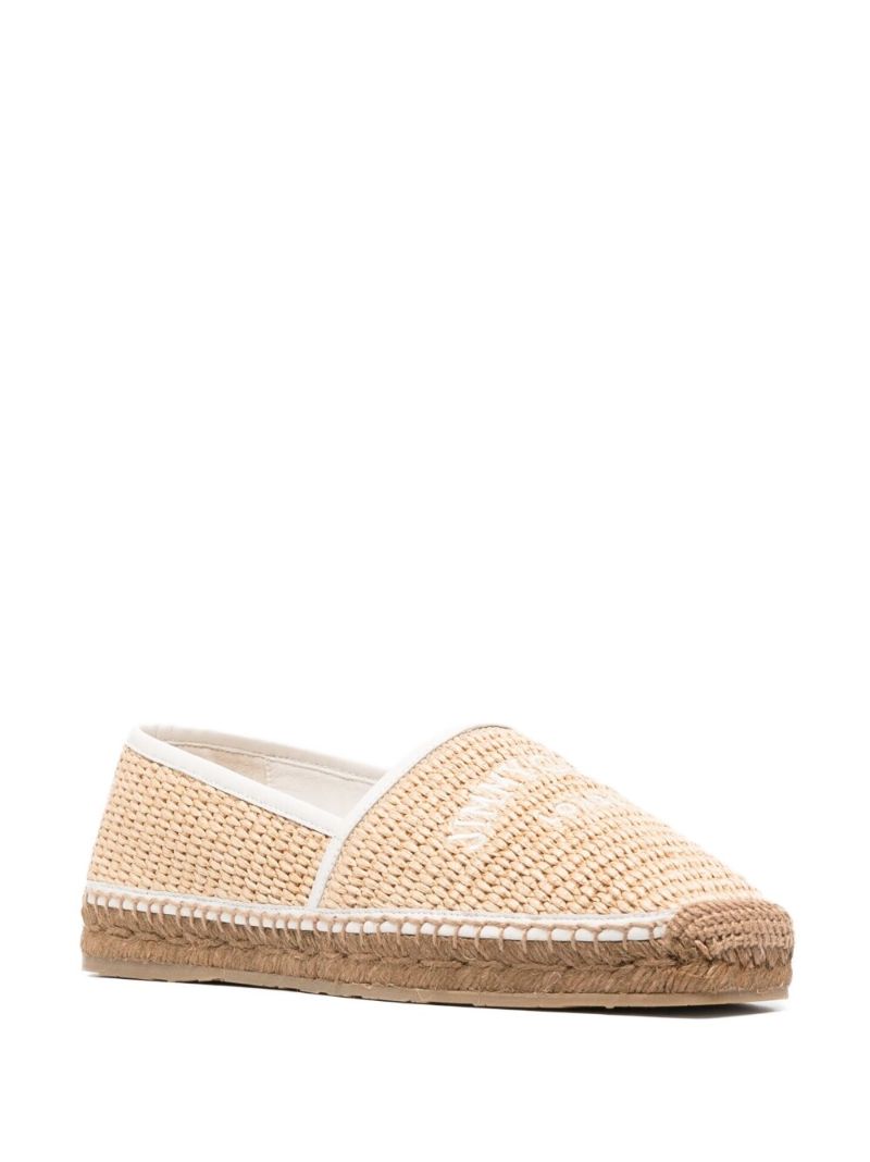 Neutral Brie Raffia Flat Espadrilles